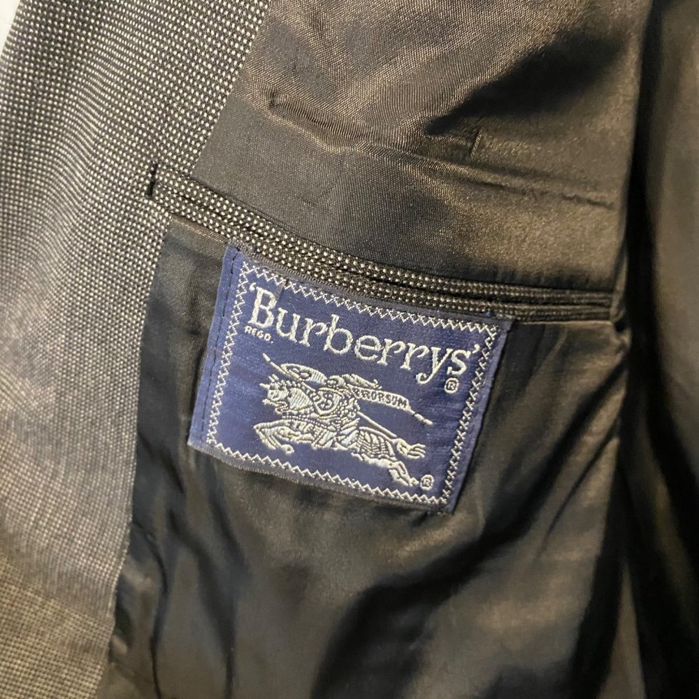 Vintage Burberrys' Prorsum Charcoal Tailored Blazer 44R - Picture 9 of 14